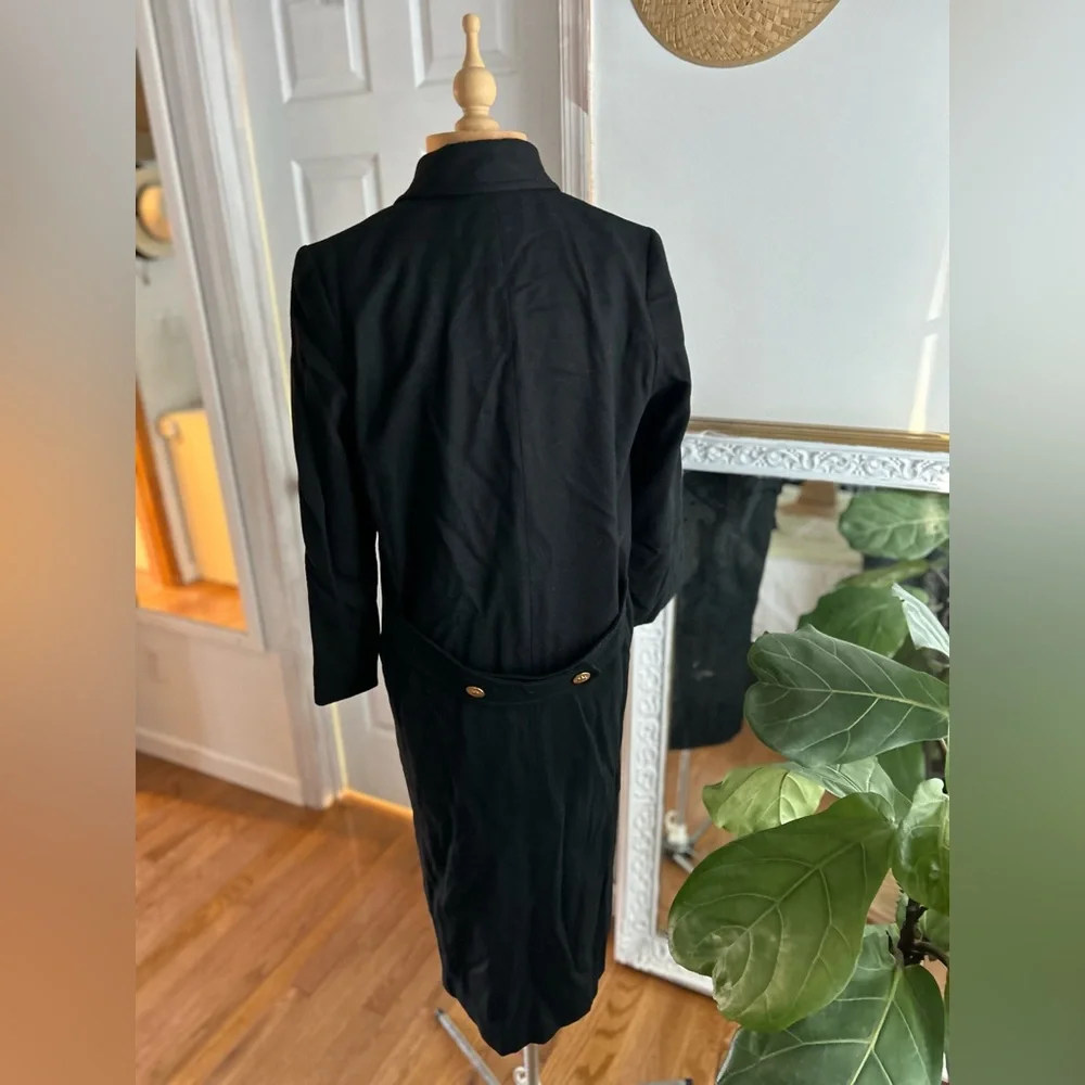 Vintage 90’s Forecaster of Boston slightly oversized black wool trench pea coat